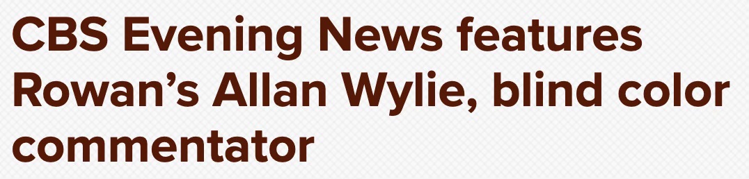 CBS Allan Wylie Headline