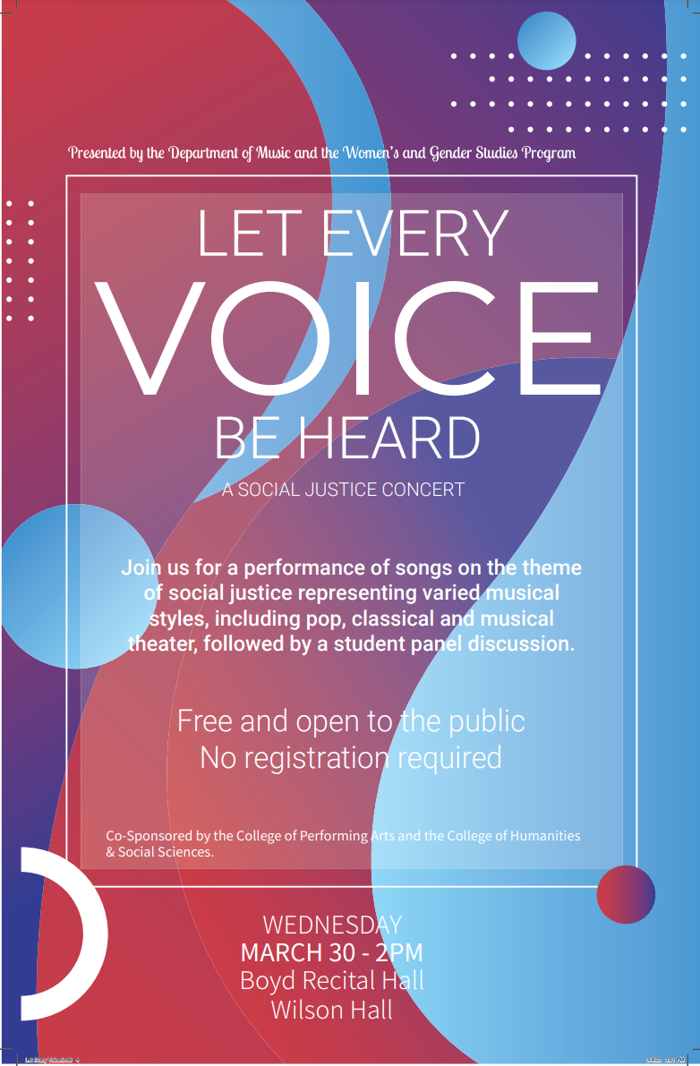Let Every Voice Be Heard: A Social Justice Concert Flyer